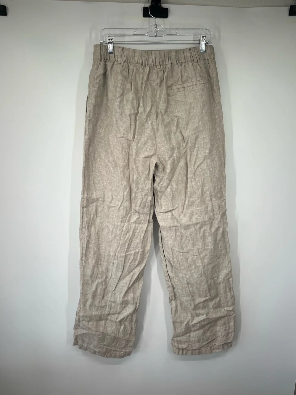 Quince 100% European Linen Pleated Trousers in Flax